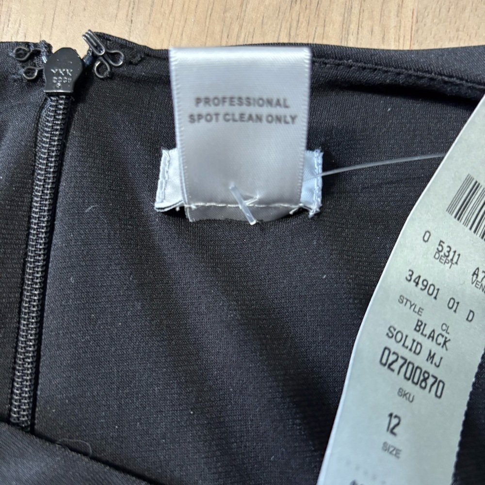 Cache Black Metallic Paisley Dress Size 12 - Picture 4 of 9